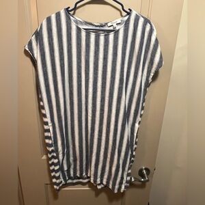 Gorgeous Madewell Striped Llnen Blend Dress Large